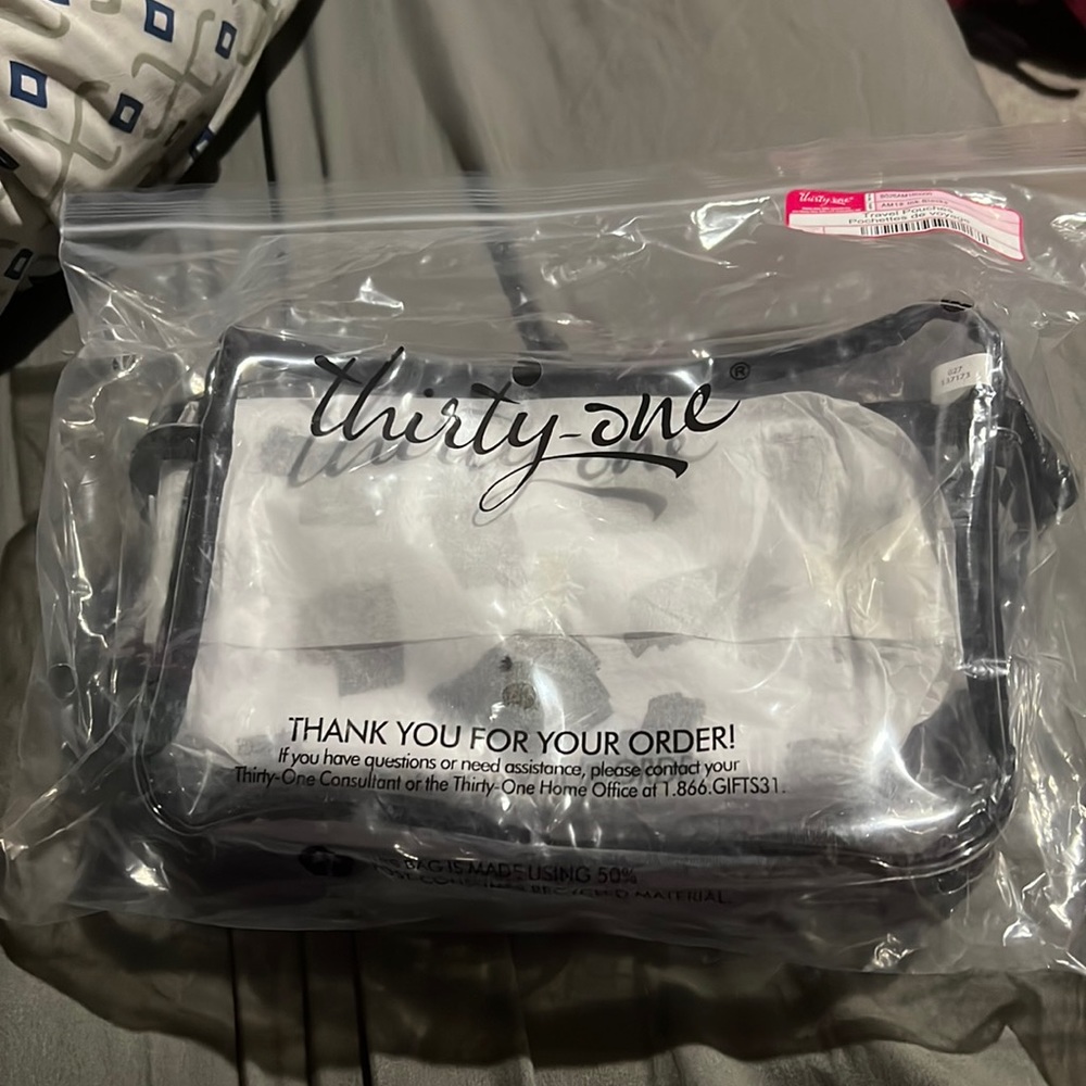 Thirty-One Travel Pouches - Ink Blocks - BNIP